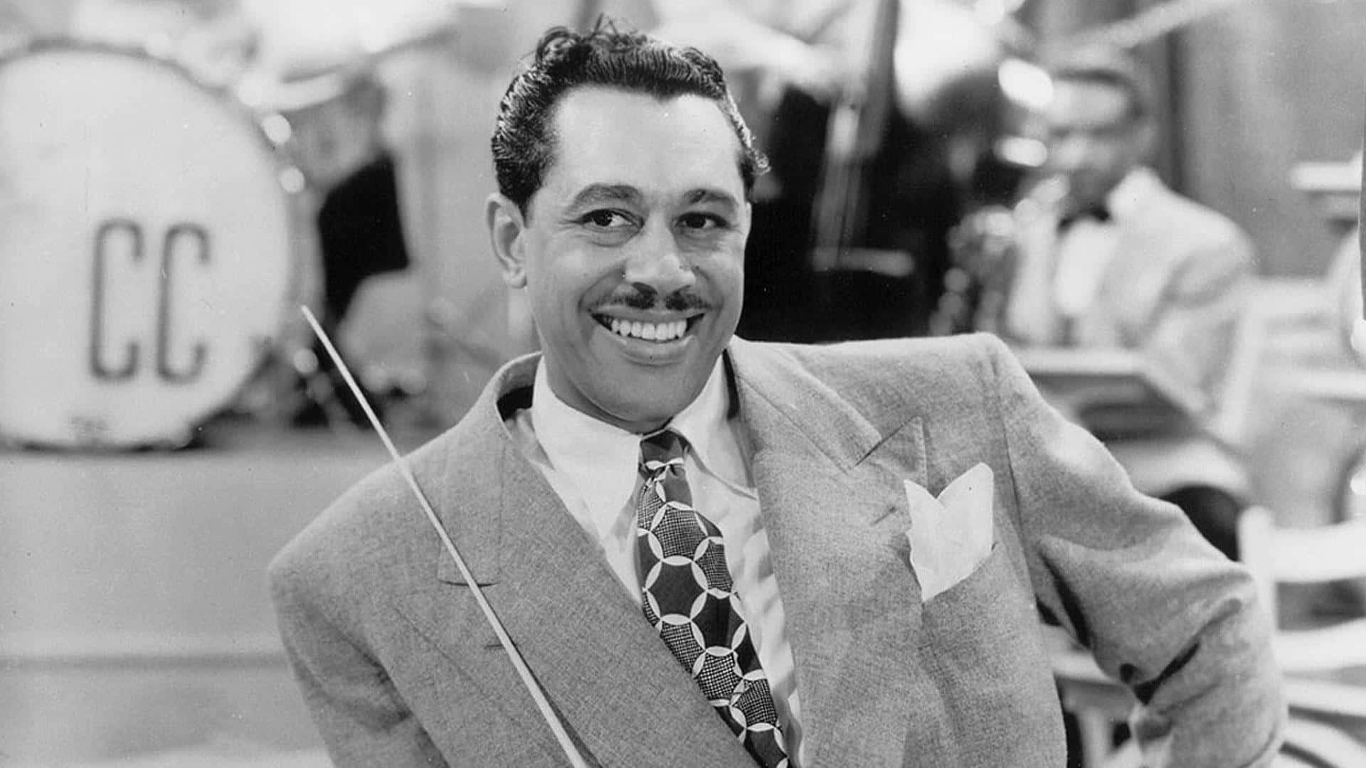 Cab Calloway Smilingwith Band Background Background