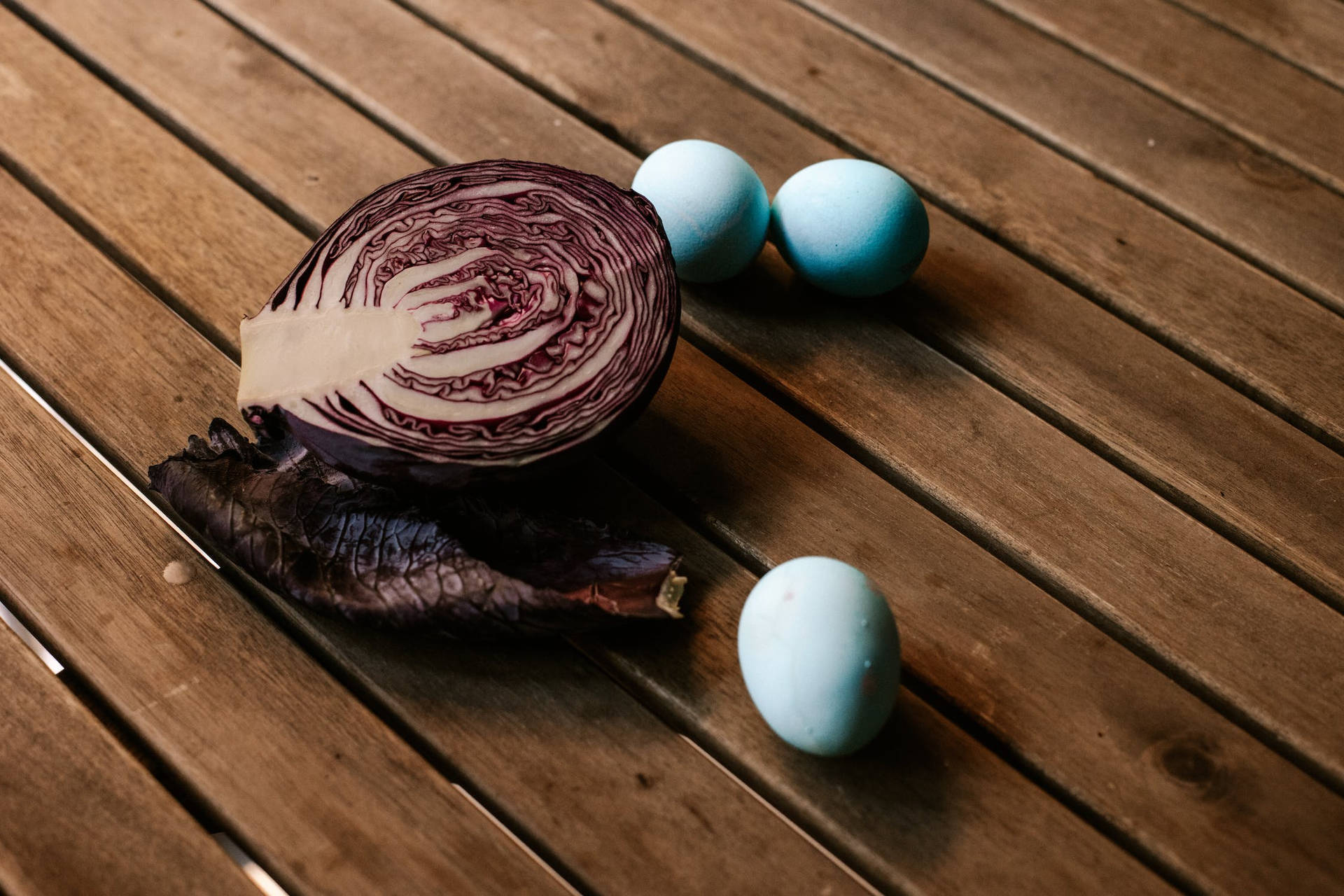 Cabbage And Eggs Background