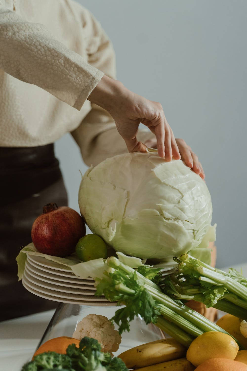 Cabbage Peeling Background