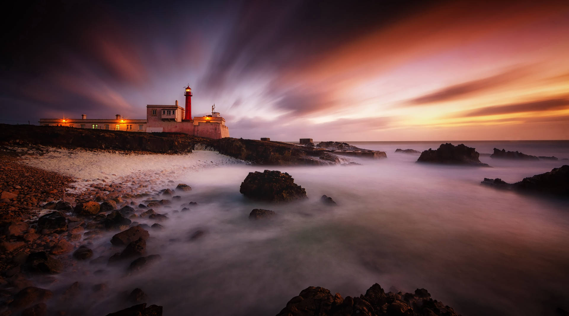 Cabo Raso Lighthouse Portugal Background