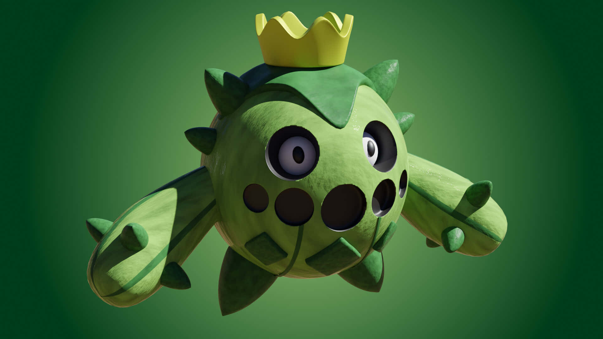 Cacnea 3d Green Hd Background