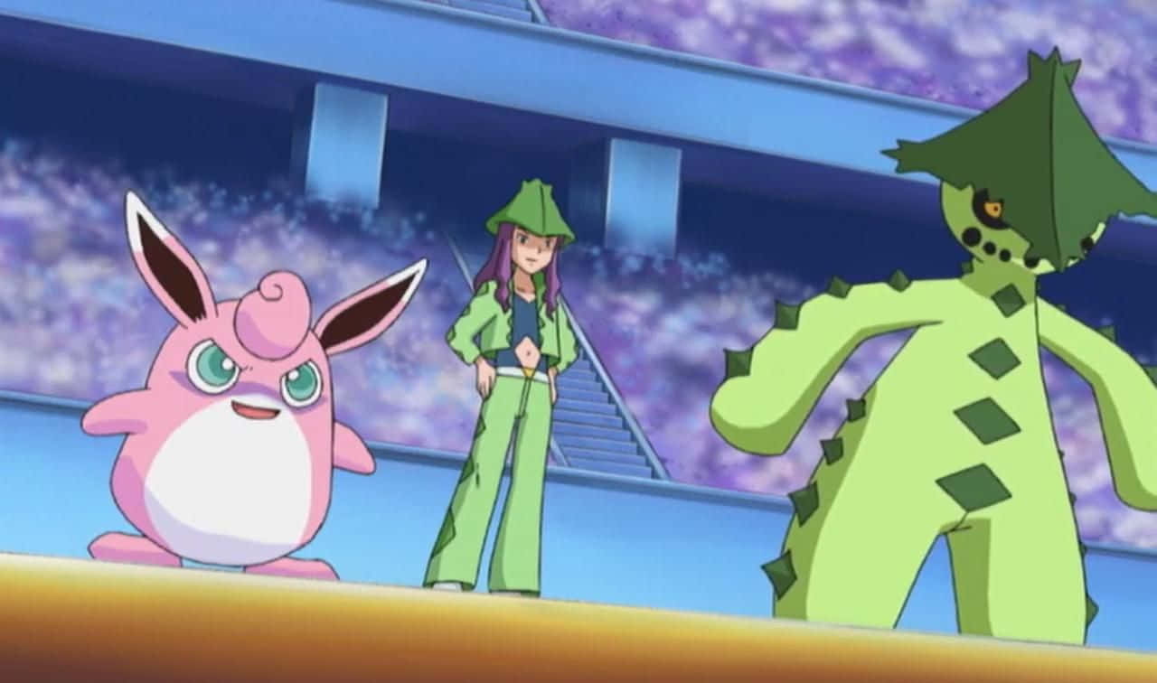 Cacturne At A Pokémon Battle Background
