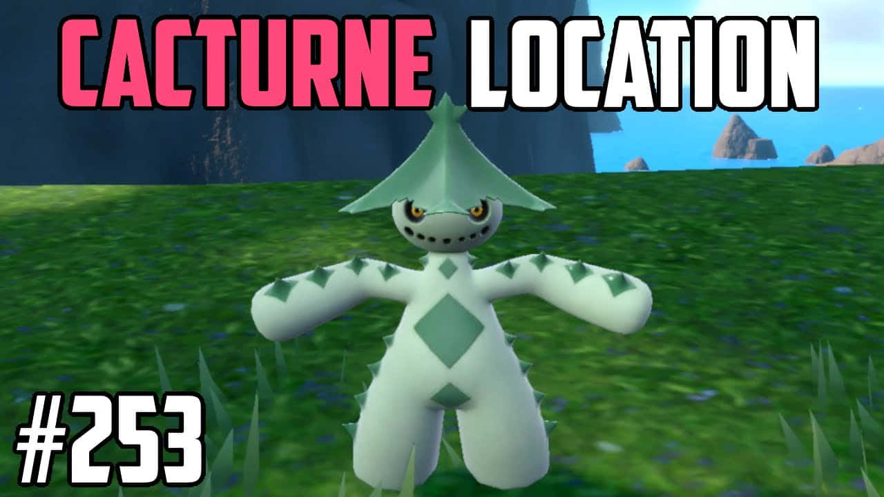 Cacturne Standing On The Grass