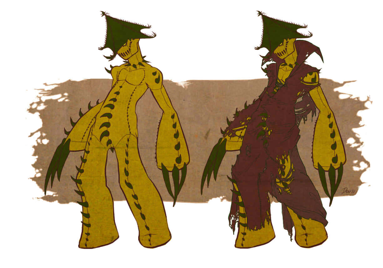 Cacturne With And Without Clothes Background