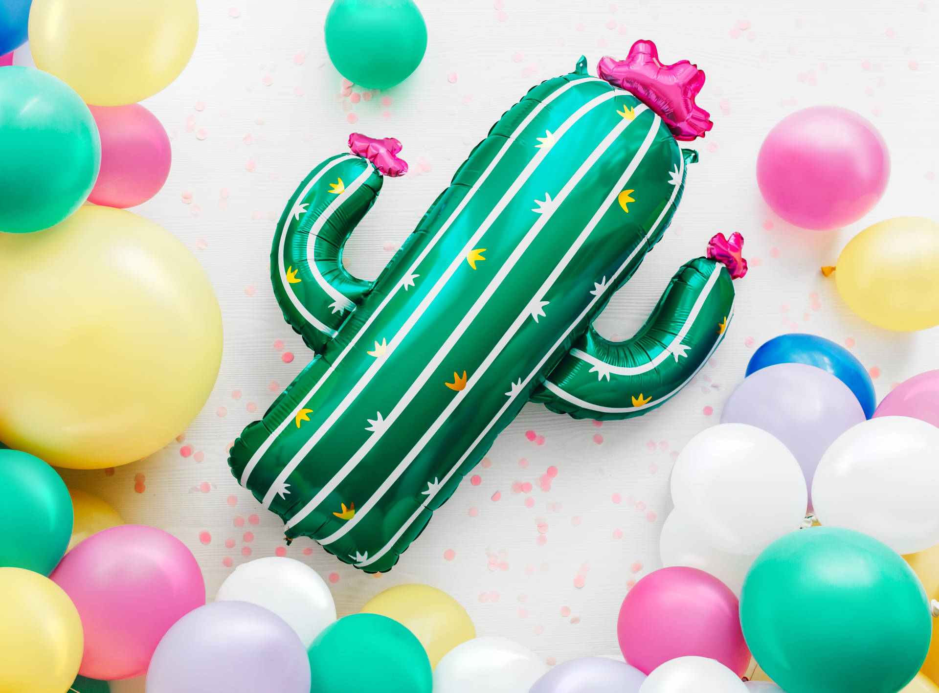 Cactus Balloon Foil Background