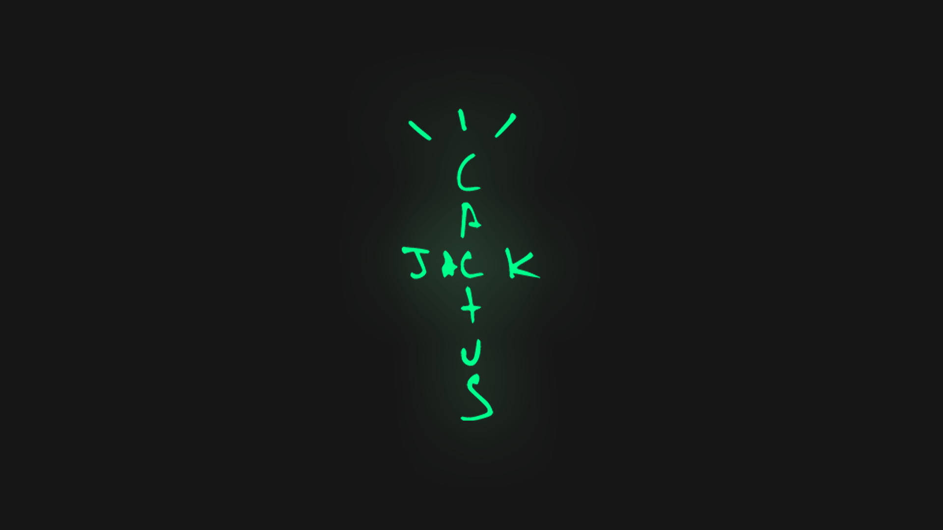 Cactus Jack Glow In Dark Background