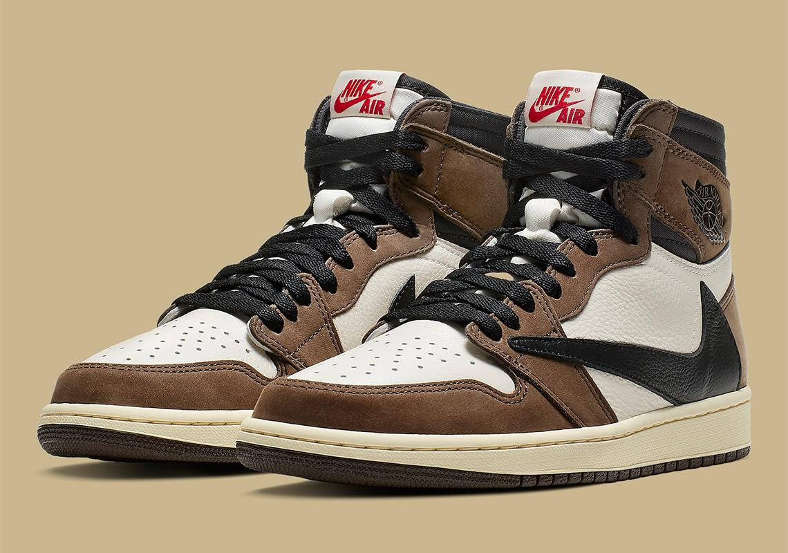 Cactus Jack Travis Scott Jordan 1 Brown Aesthetic Background