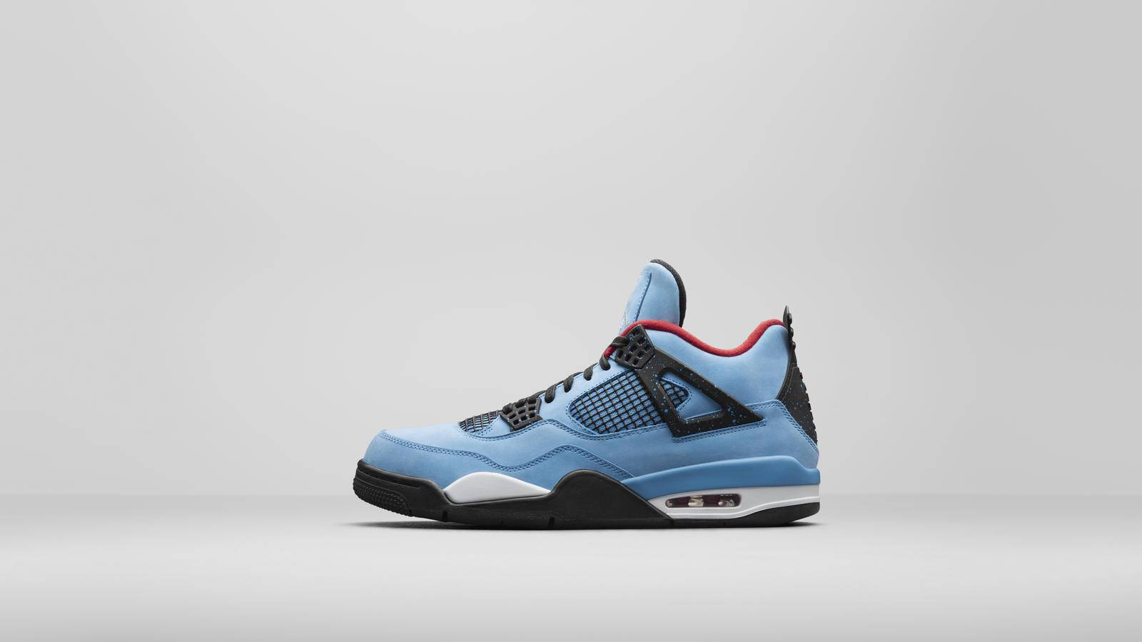 Cactus Jack Travis Scott Jordan 4 White Aesthetic Background