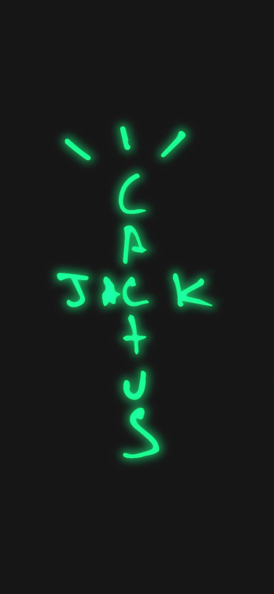 Cactus Jack Travis Scott Neon Green Aesthetic Background