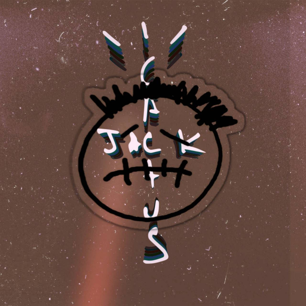 Cactus Jack Travis Scott Text And Face Brown Aesthetic Background