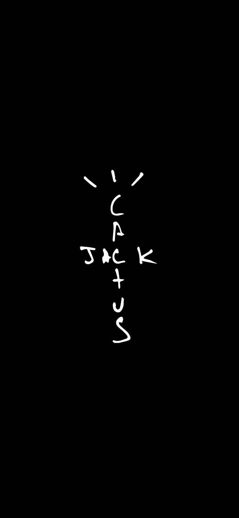 Cactus Jack Travis Scott Text Logo Black Aesthetic Background