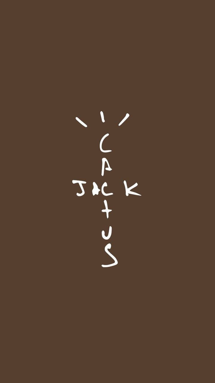 Cactus Jack Travis Scott Text Logo Brown Aesthetic Background