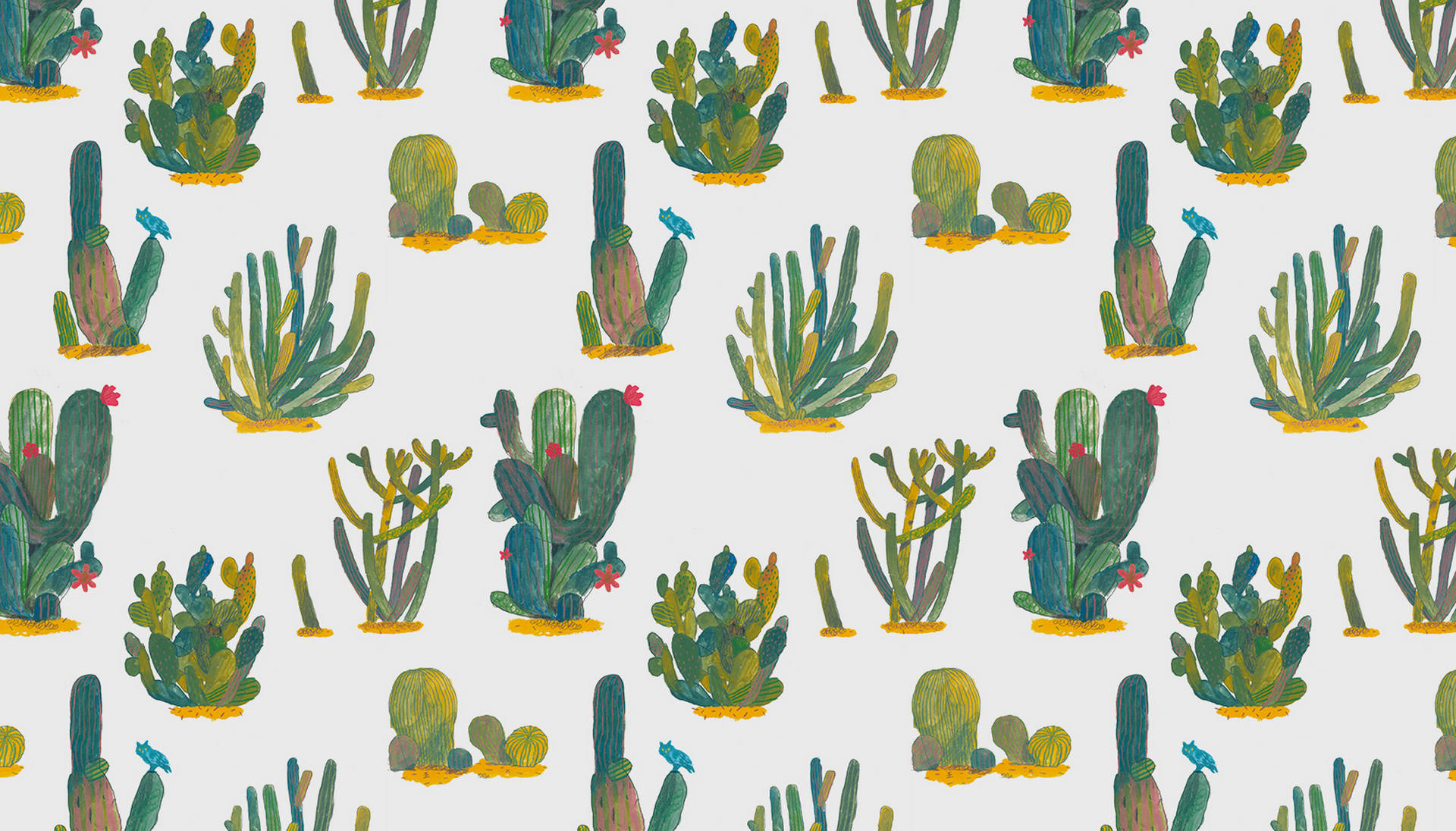 Cactuses Patterns Tumblr Background