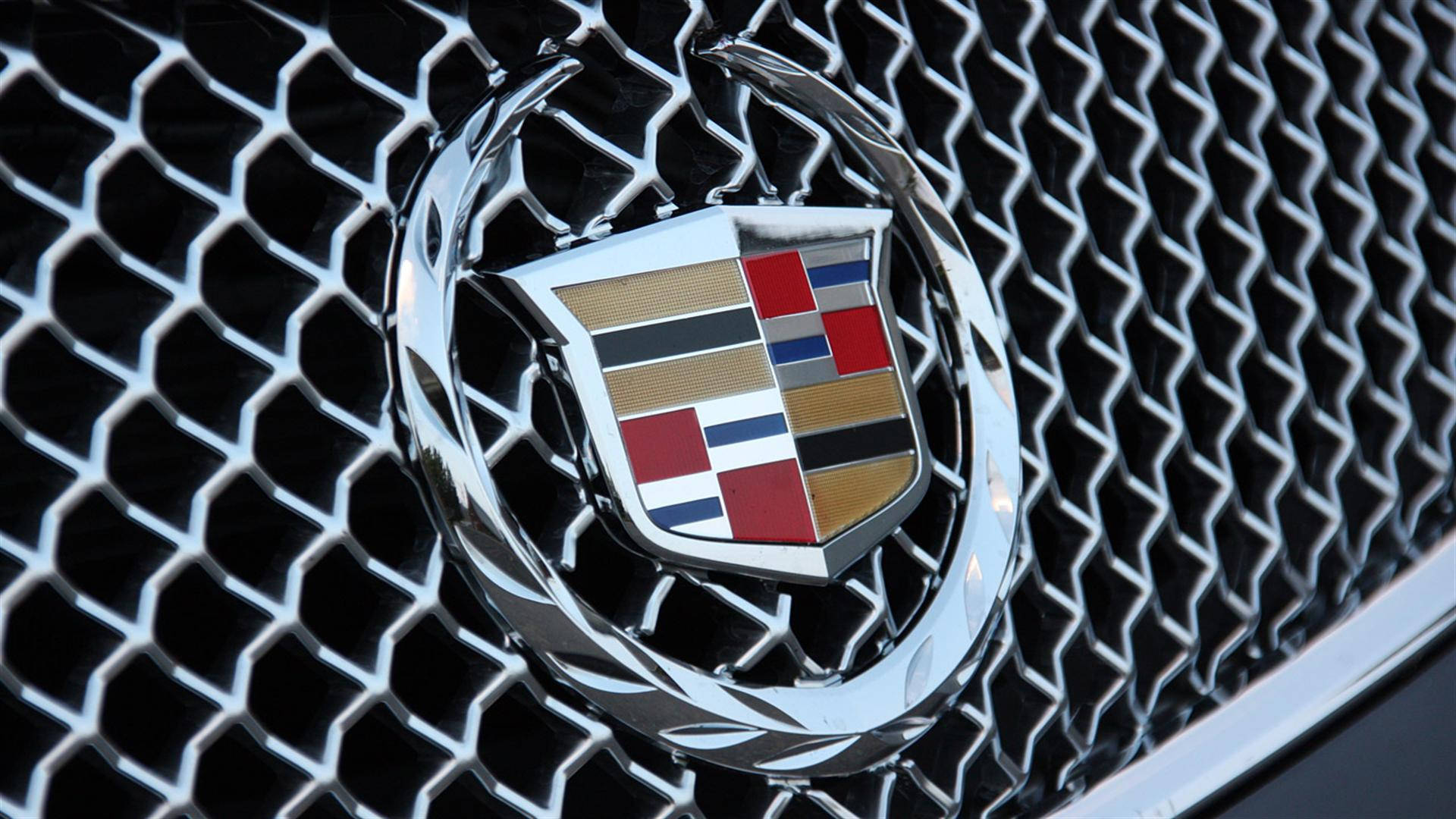 Cadillac Emblem On Hood Background