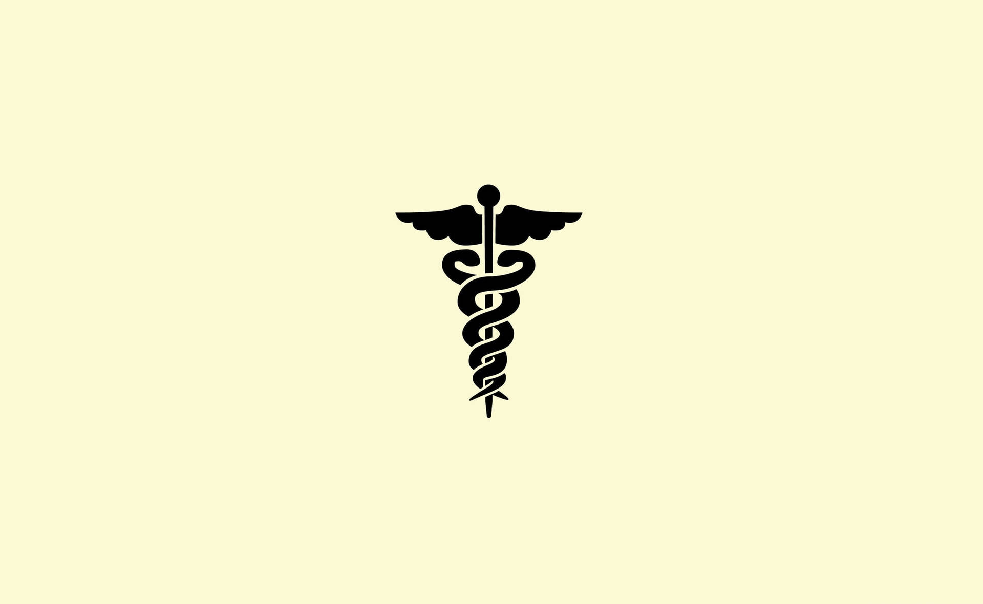 Caduceus Medical Symbol Black Background