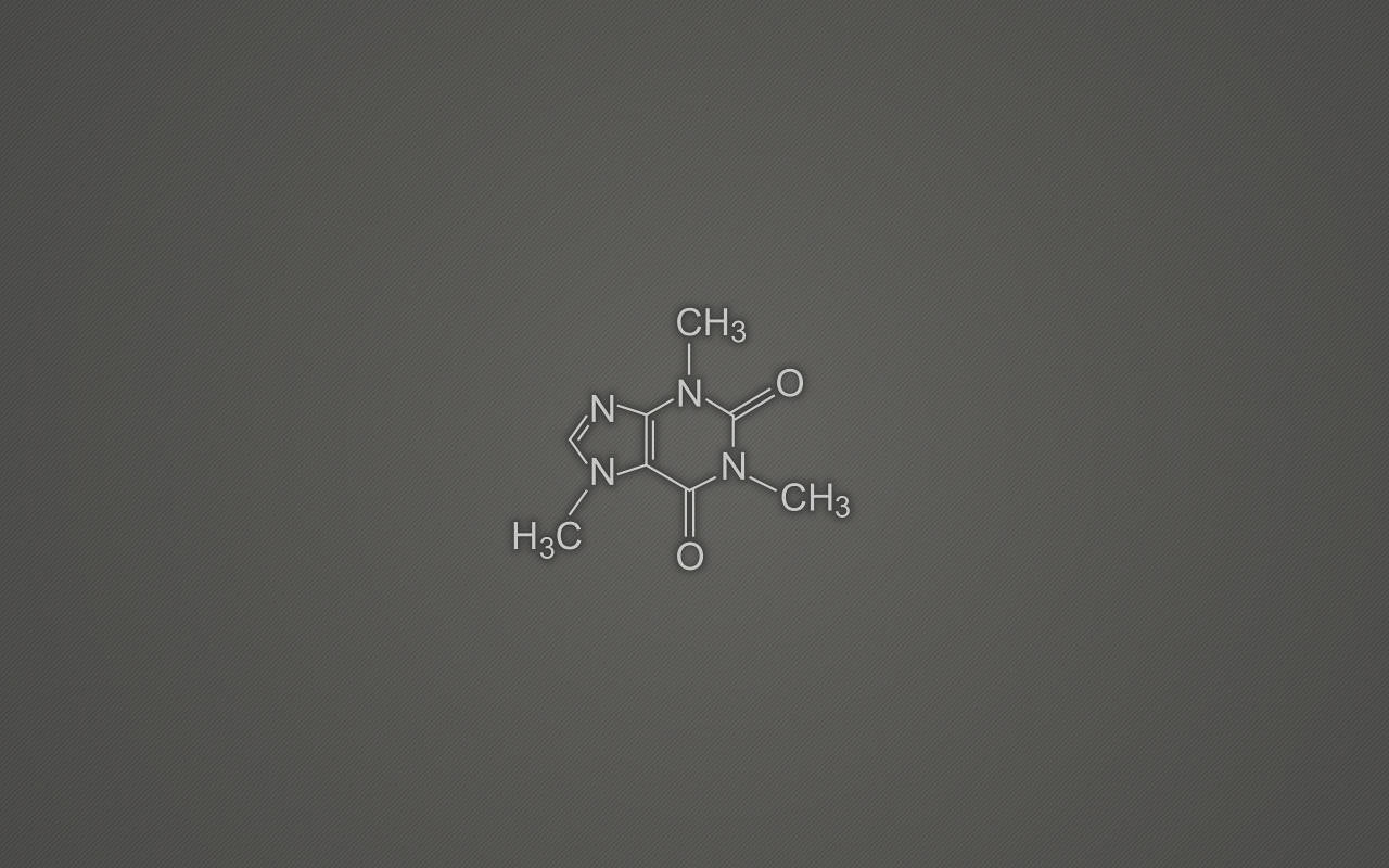Caffeine Molecular Structure Minimalist Ipad Background