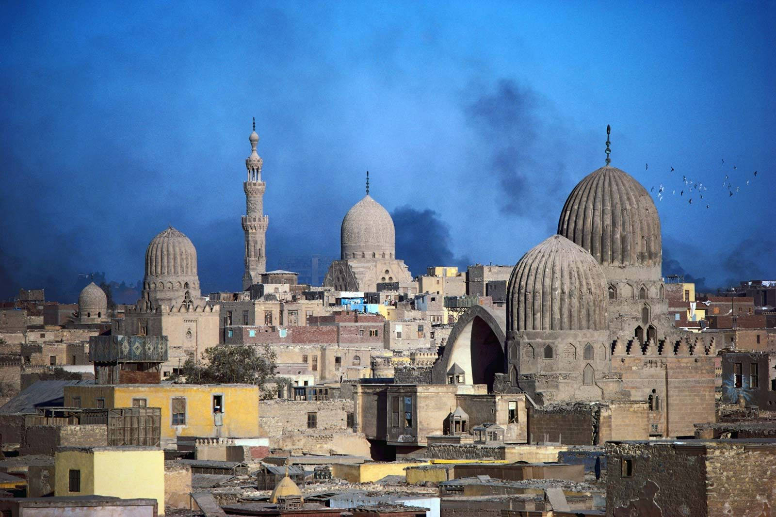 Cairo City Of The Dead Aerial Background