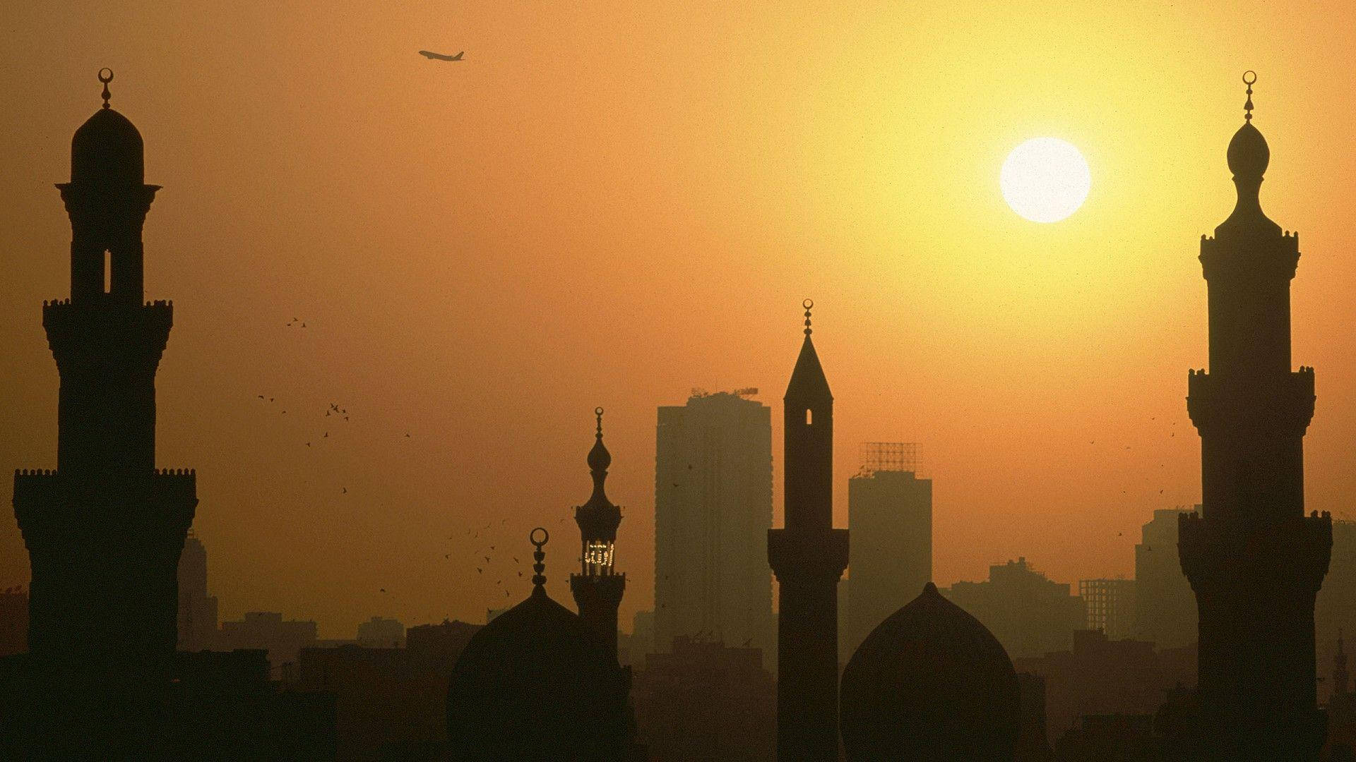 Cairo’s Sweet Silhouette In Sunset Background