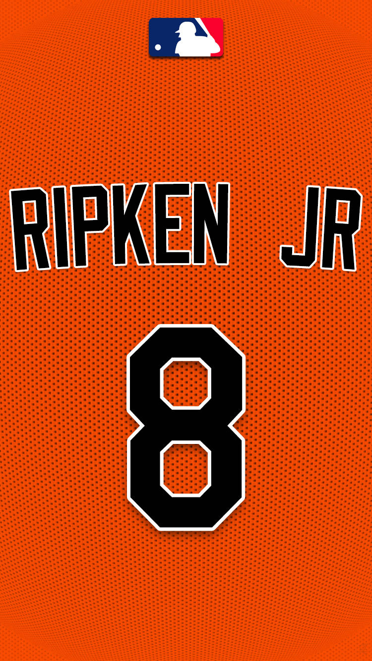Cal Ripken Jr. In Vibrant Orange Jersey Background