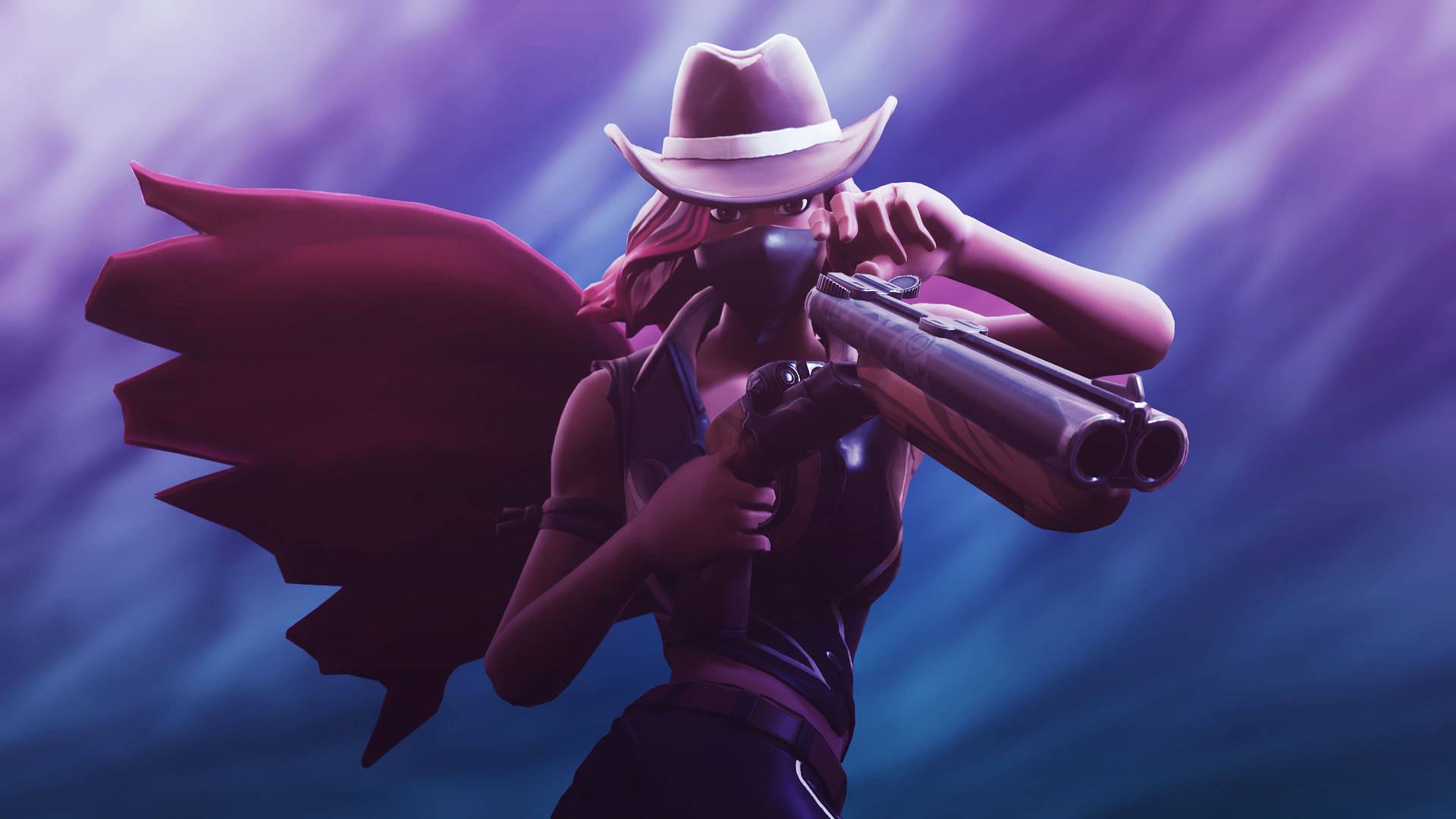 Calamity Fortnite Cape And Guns Background