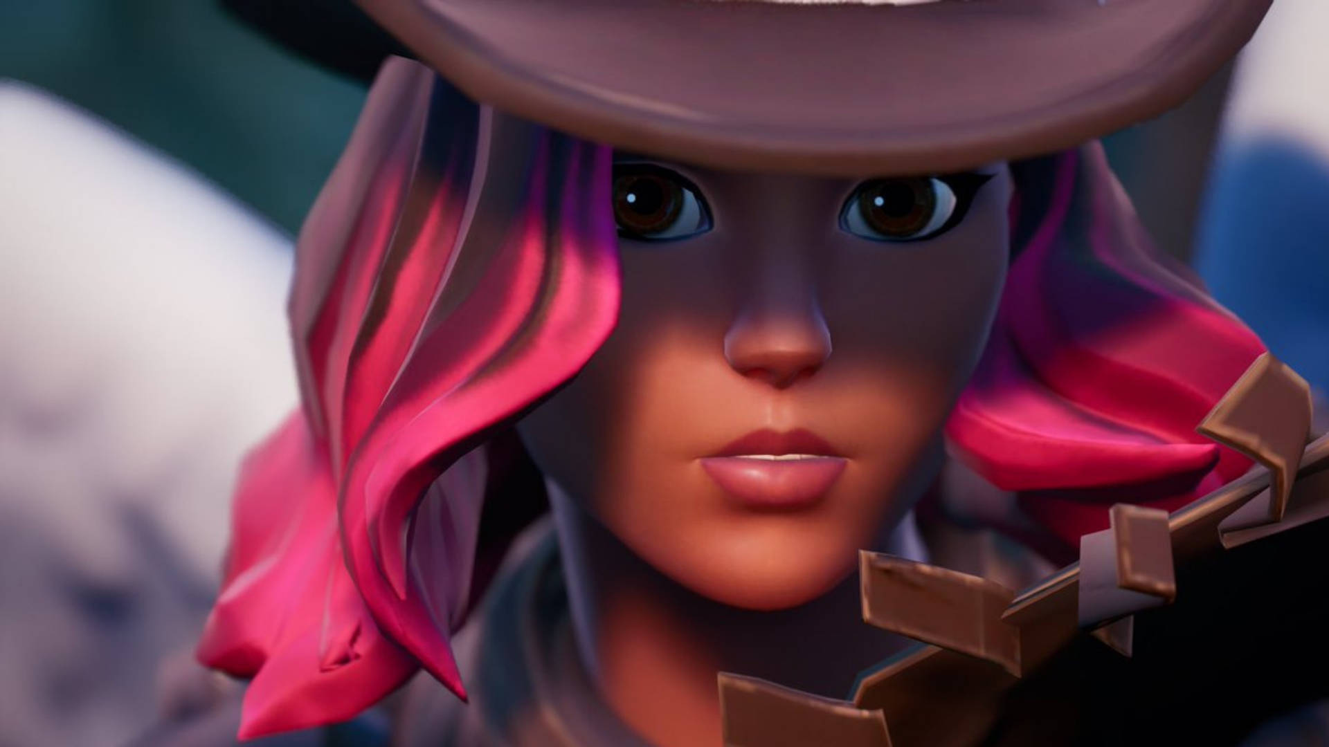 Calamity Fortnite Close Up Face Portrait Background