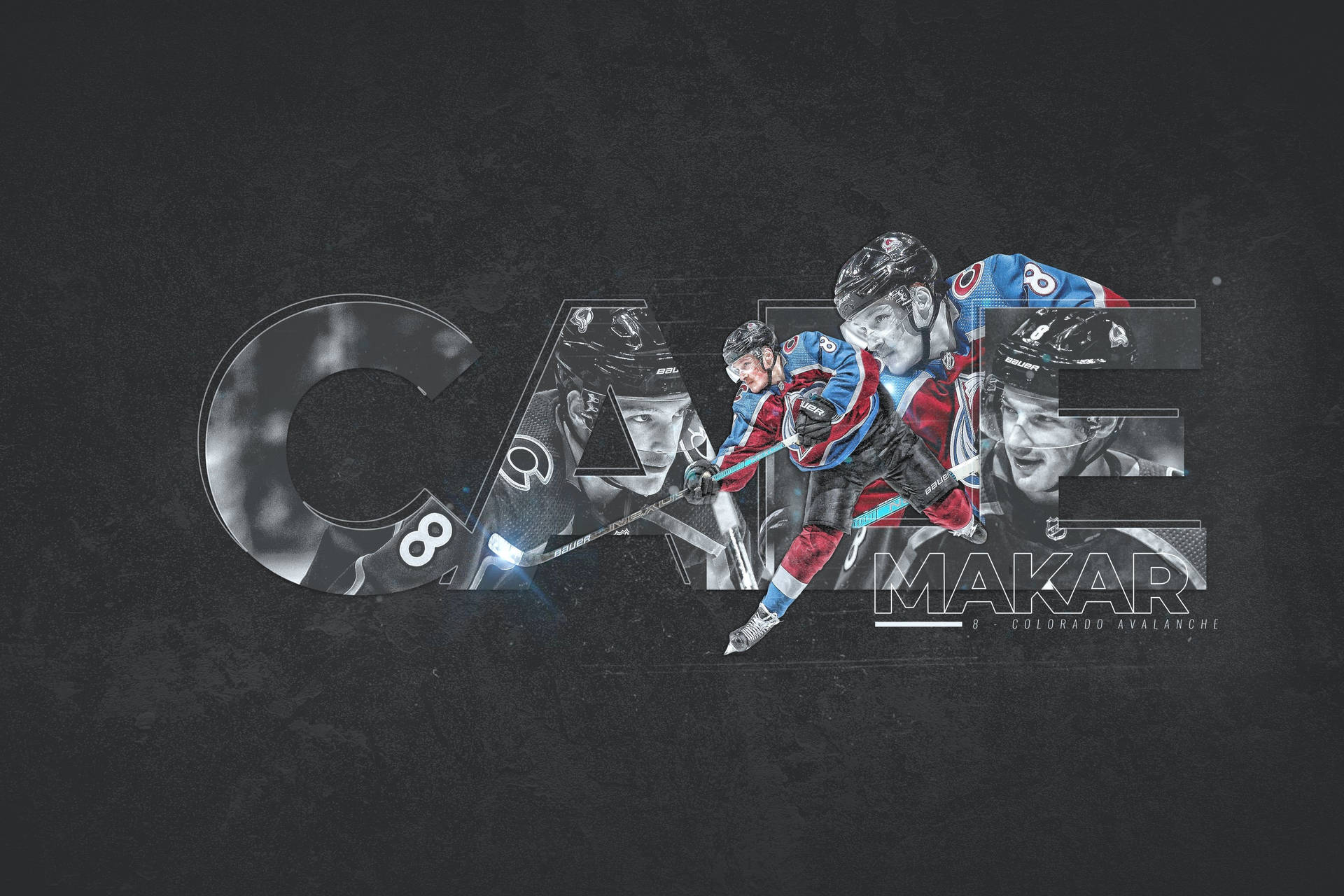 Cale Makar Defenseman Black Background