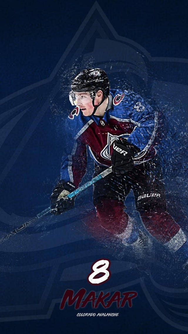 Cale Makar Number 8 Blue Poster