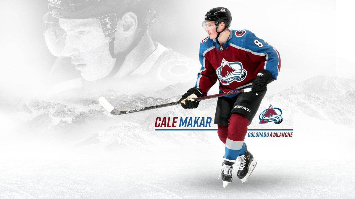 Cale Makar Snowy Mountains Background