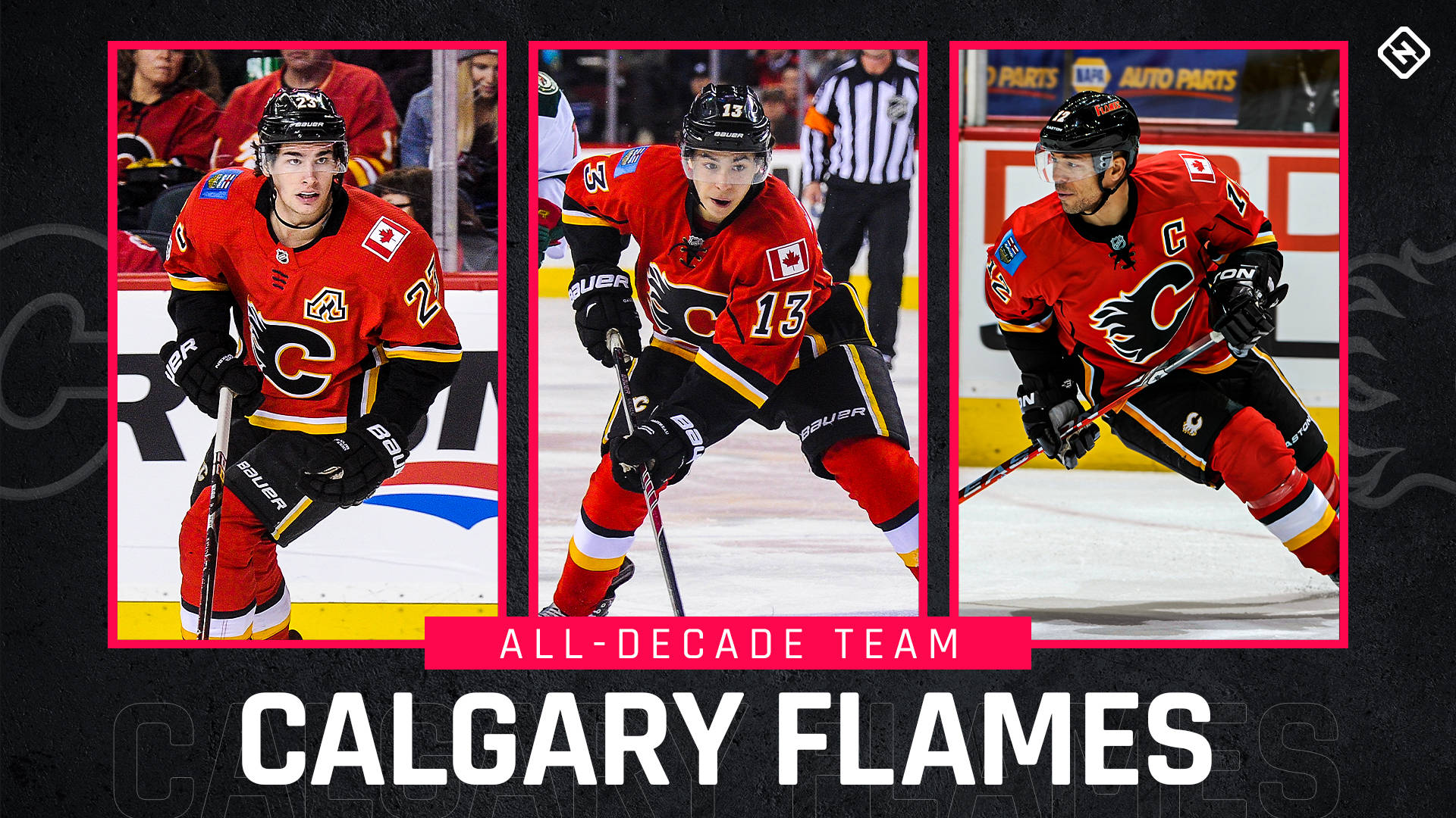 Calgary Flames All Decade Team Background