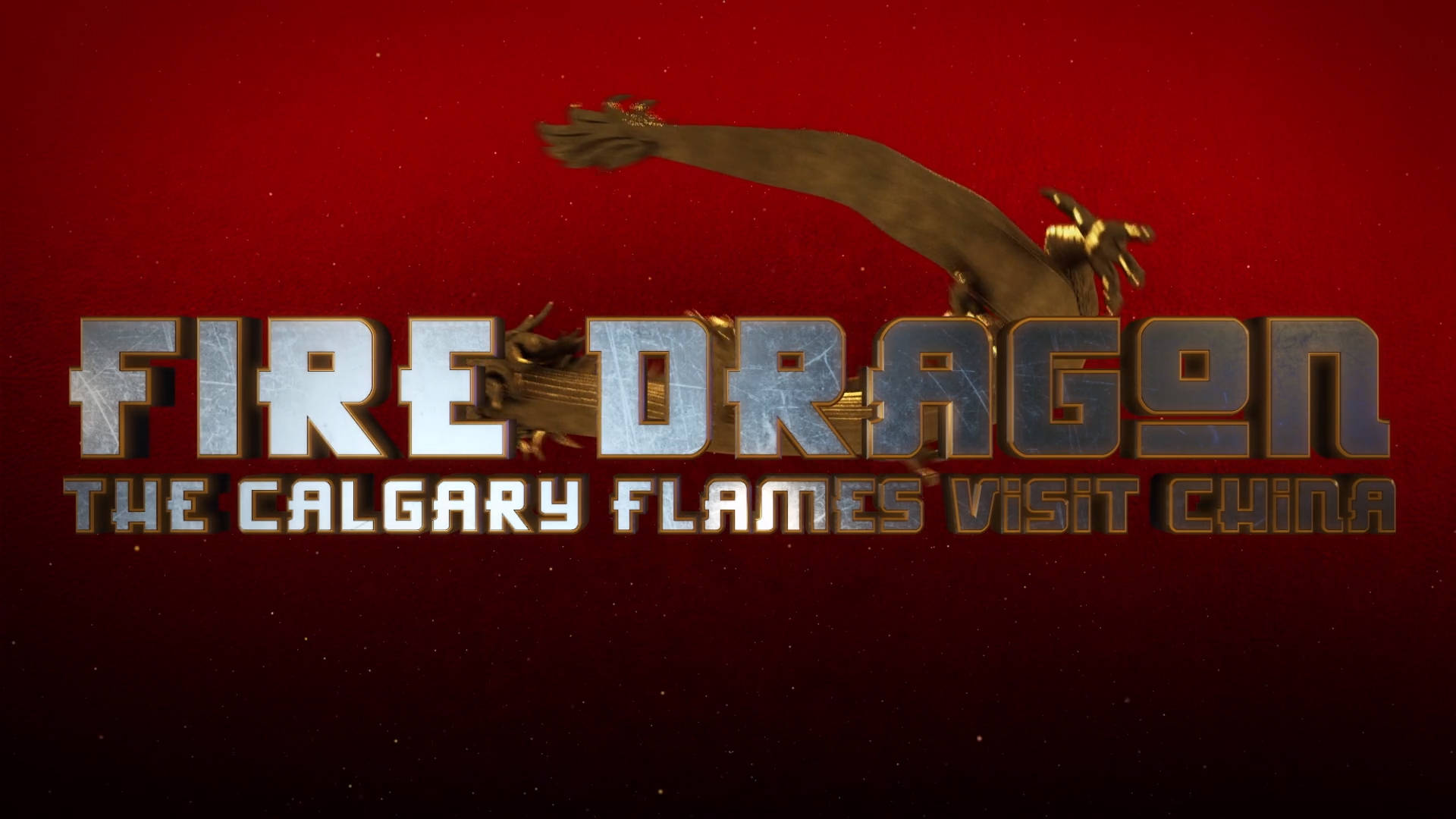 Calgary Flames Fire Dragon Banner Background