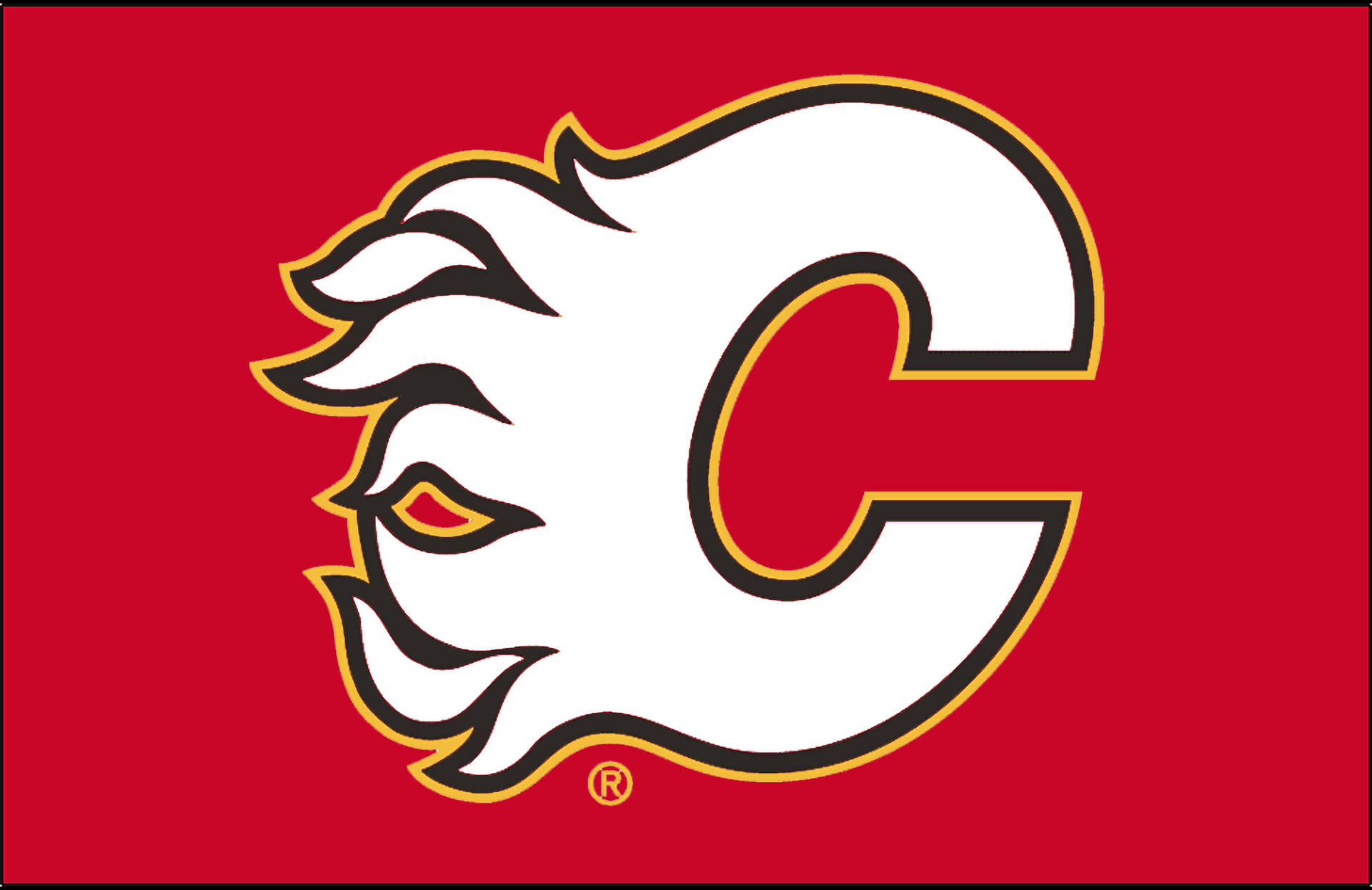 Calgary Flames Ice Hockey Team Logo Background