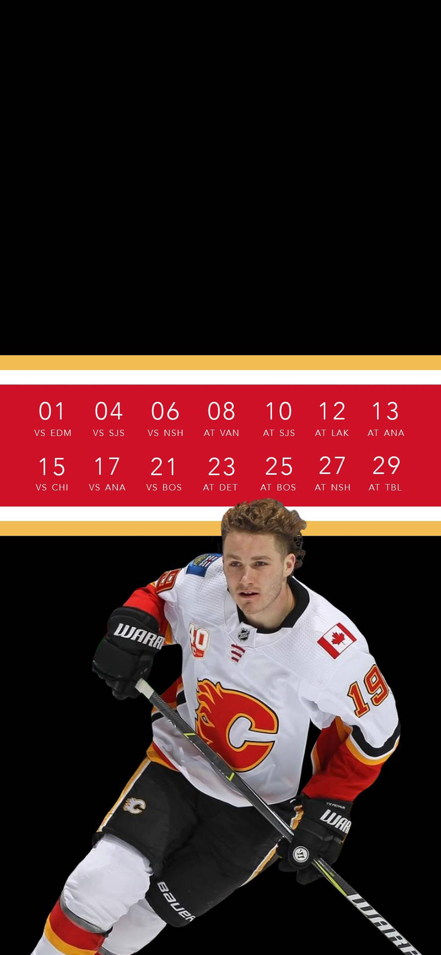 Calgary Flames Matthew Tkachuk Ice Hockey Winger Background