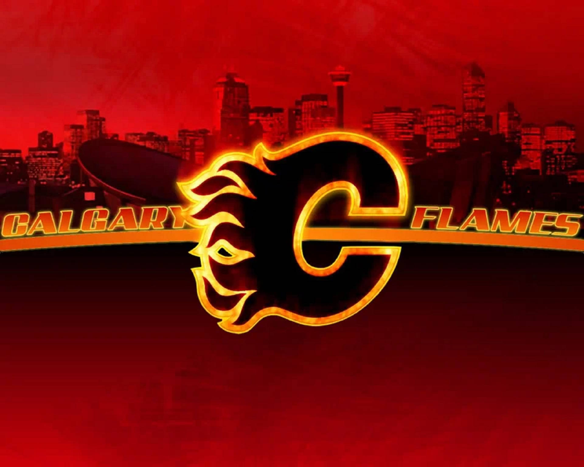 Calgary Flames Molten Lining Logo Background