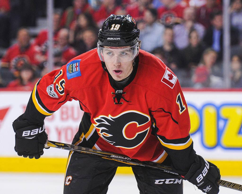 Calgary Flames Winger Matthew Tkachuk Fierce Background