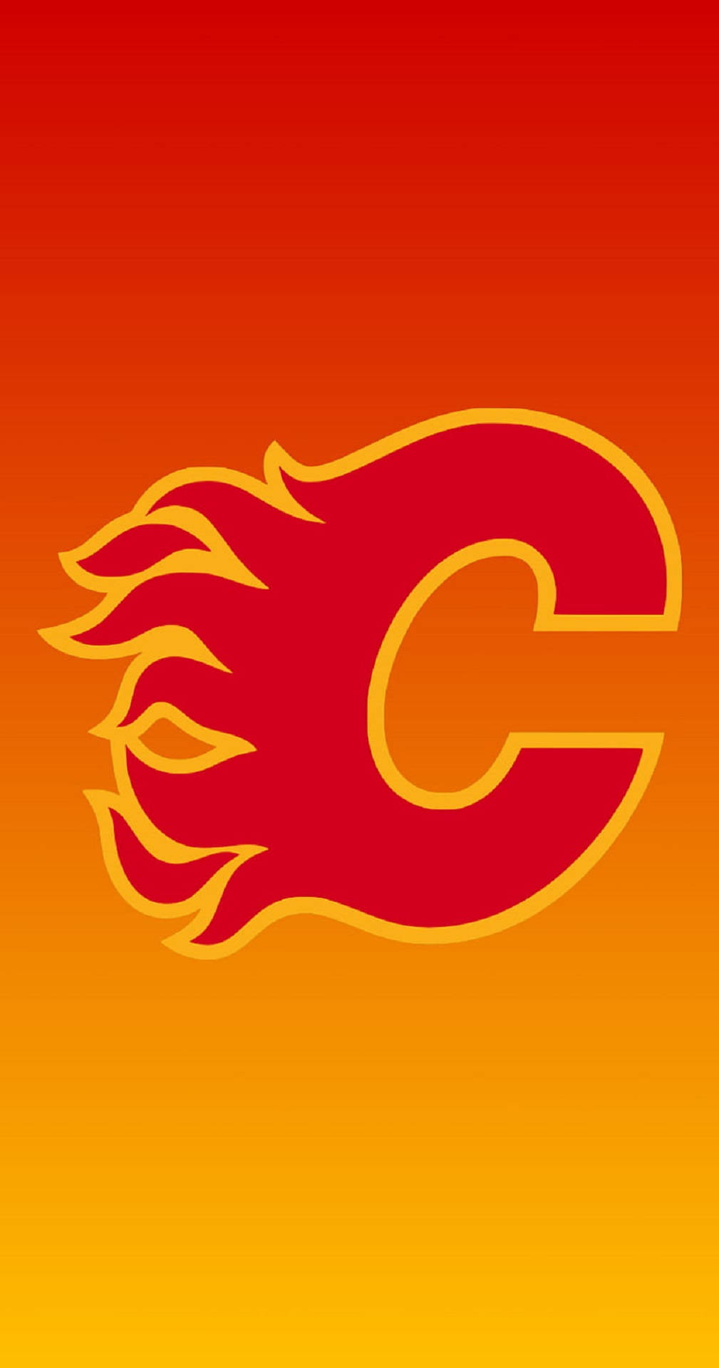 Calgary Flames Yellow Theme Logo Background