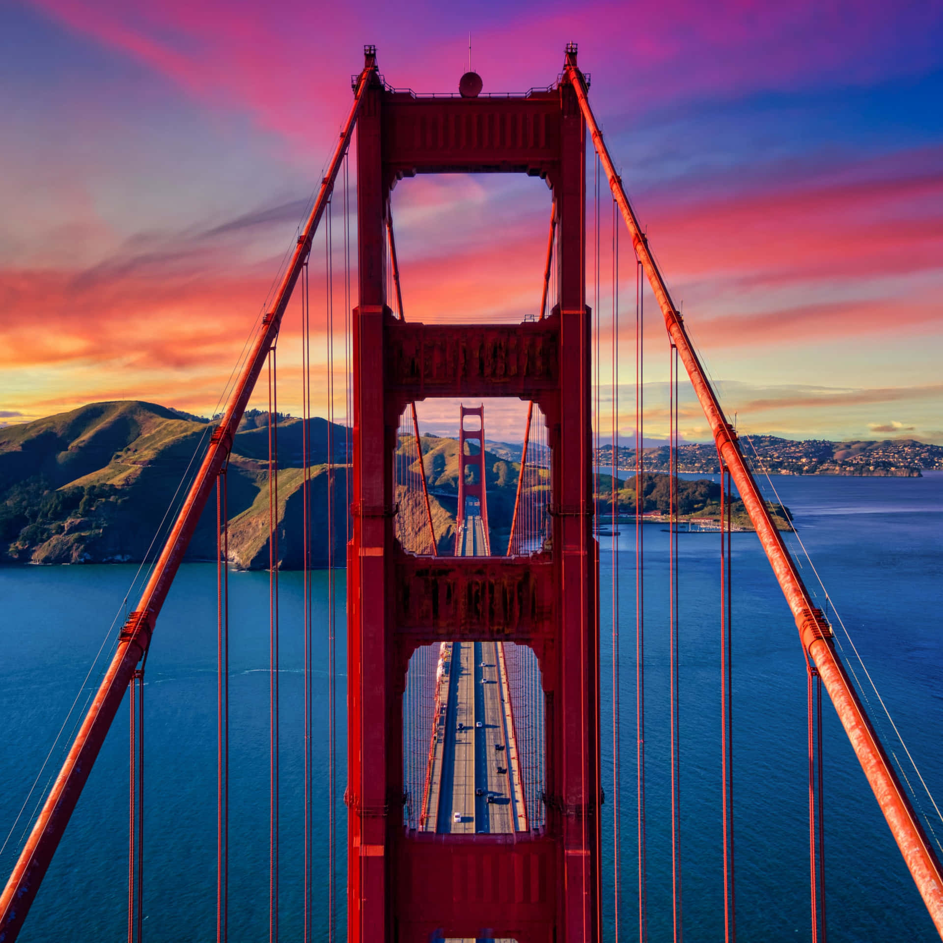 California Aesthetic Golden Gate Bridge Background