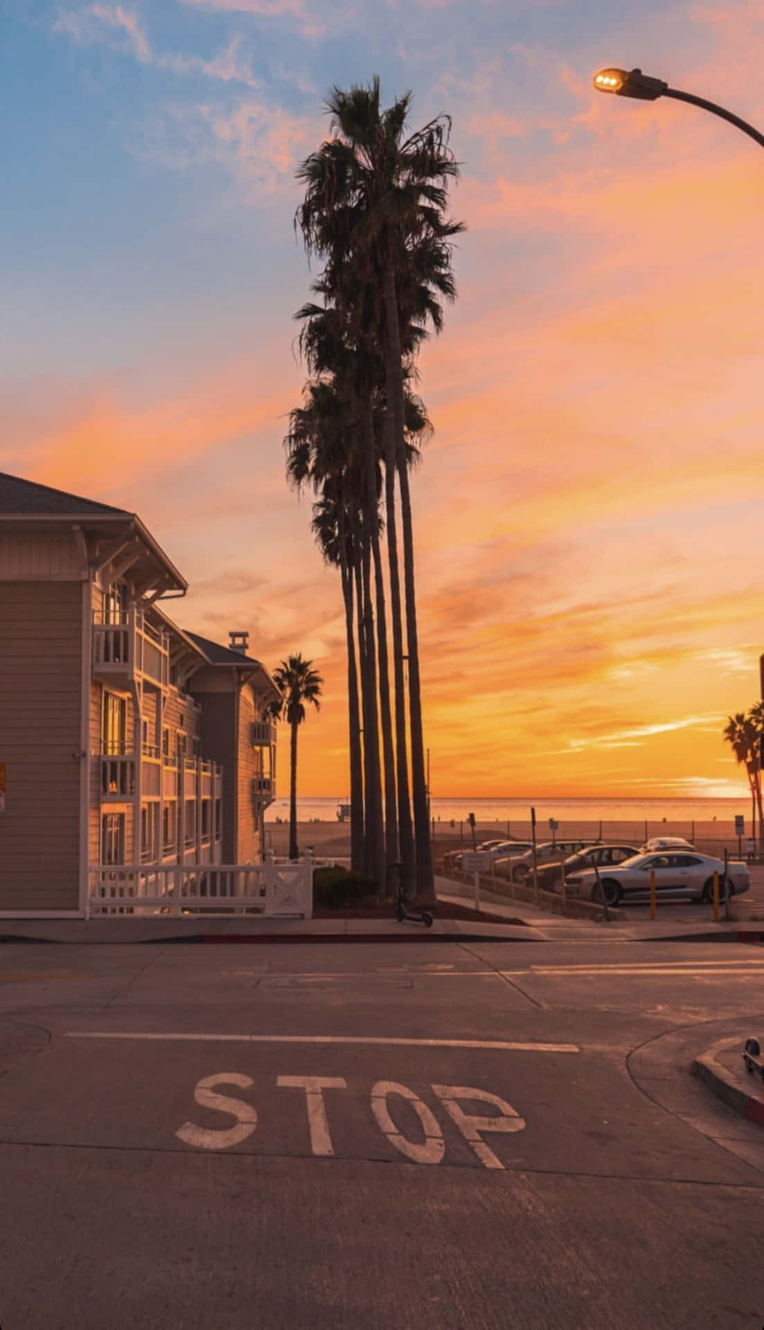 California Aesthetic Stop Sign Background