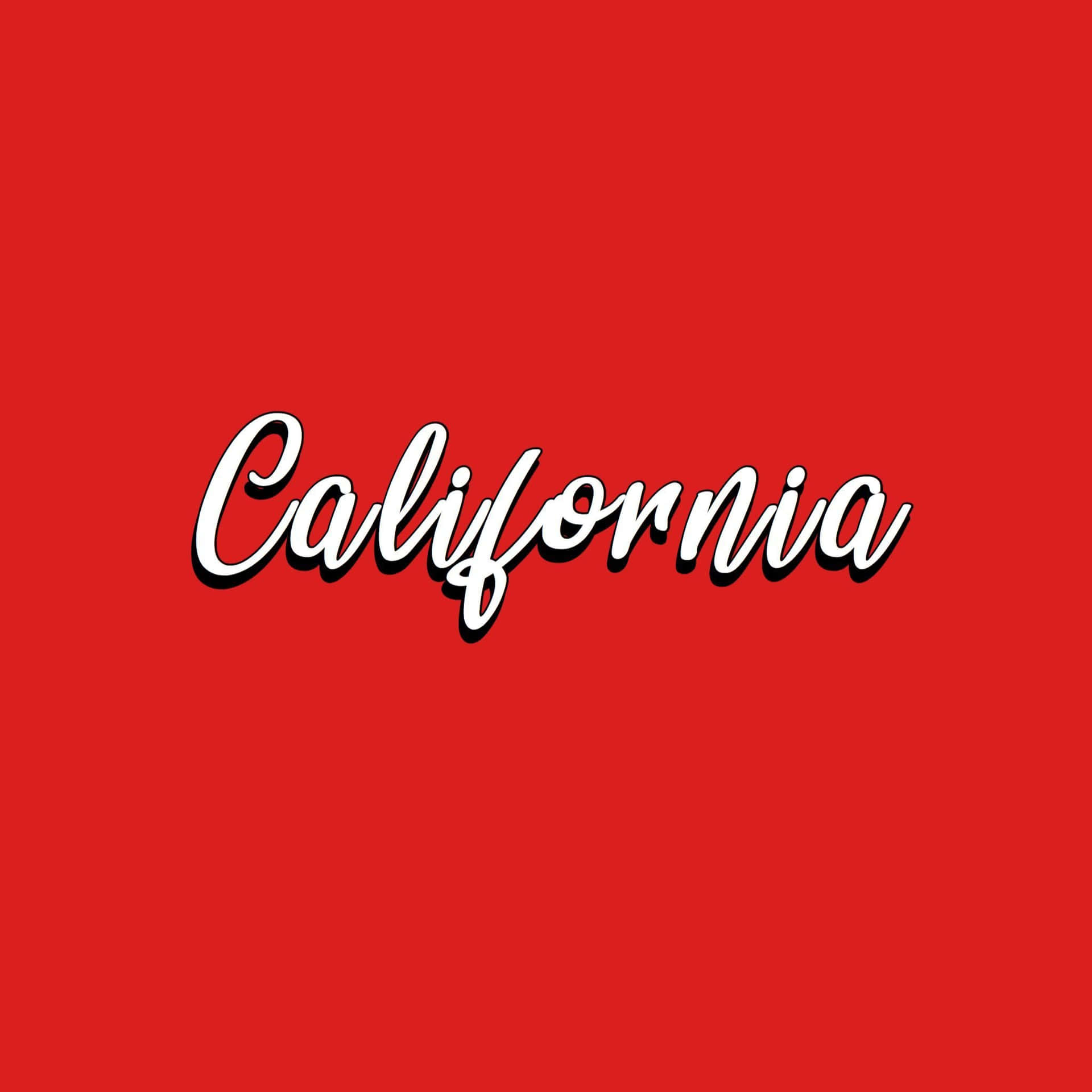 California Red Retro 80s Aesthetic Background