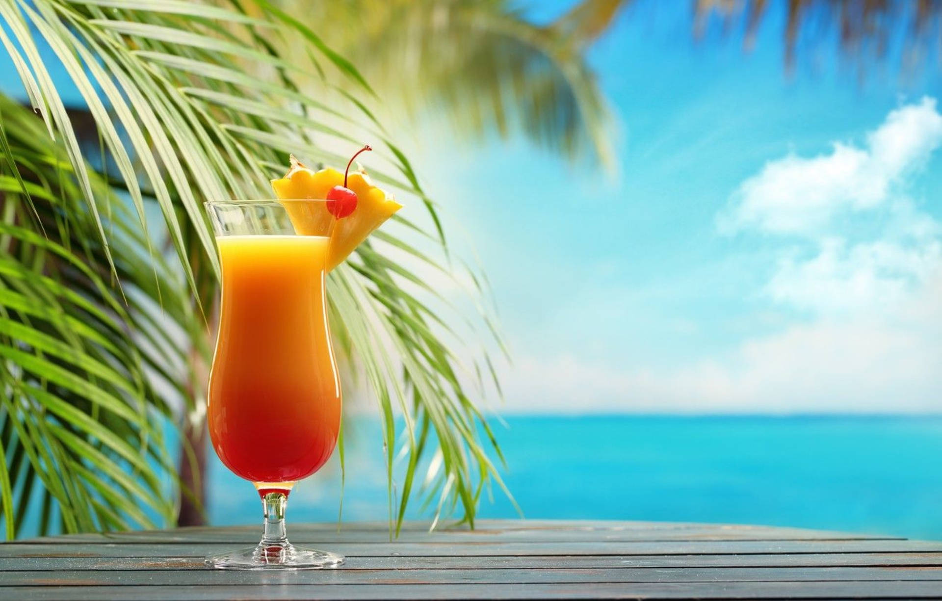 California Surfer's Tropical Drink Background