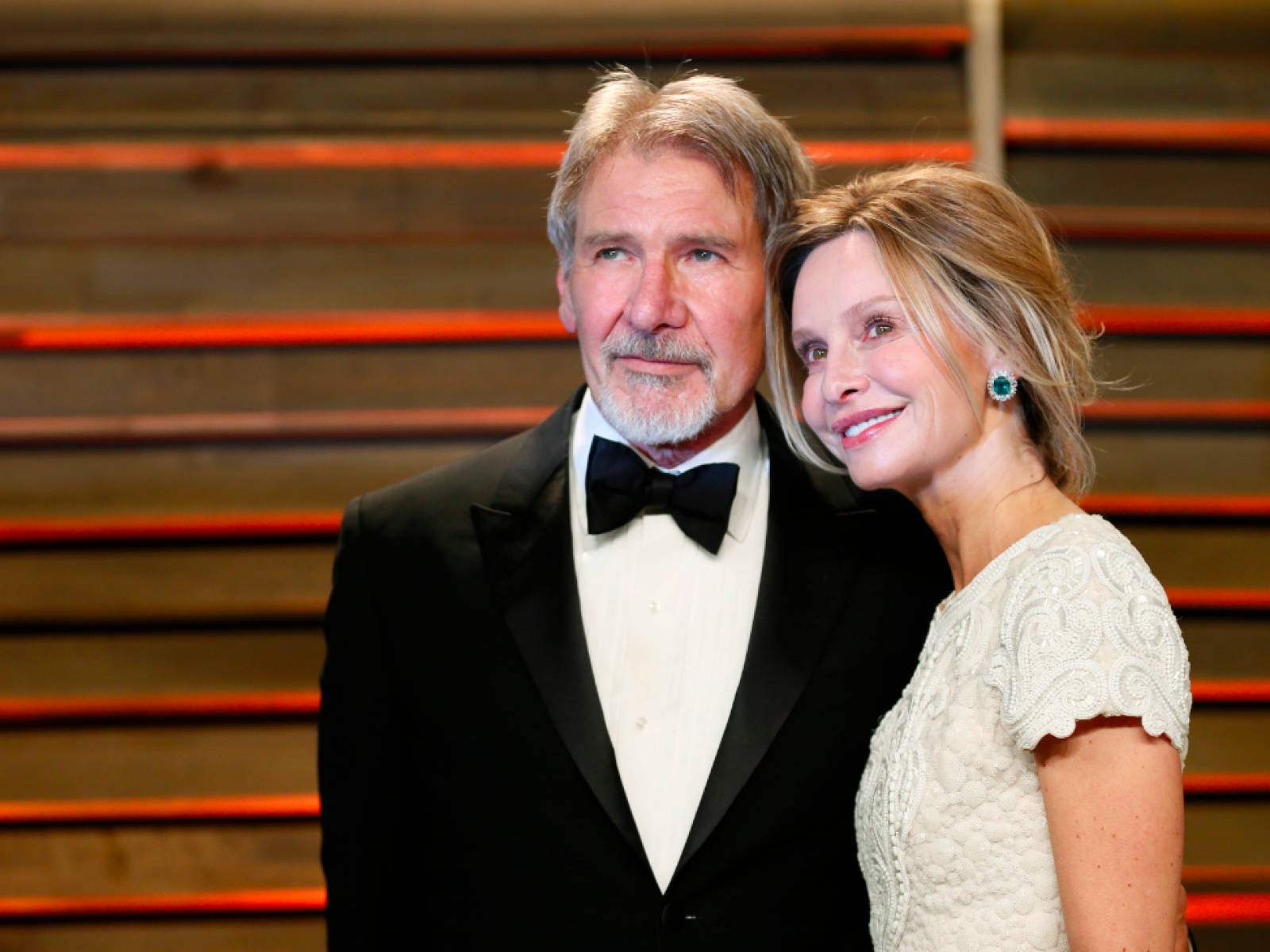 Calista Flockhart Harrison Ford 2014 Vanity Fair Oscar Party