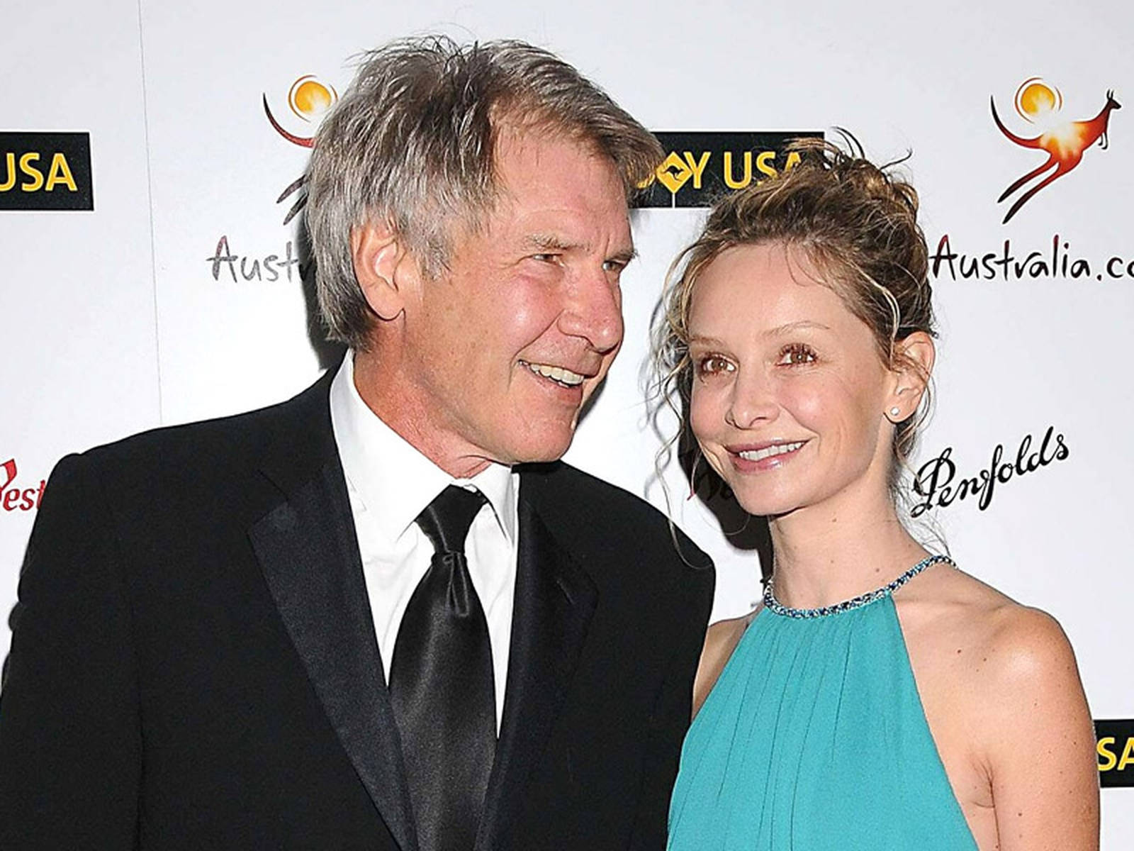 Calista Flockhart Harrison Ford Black Tie Gala