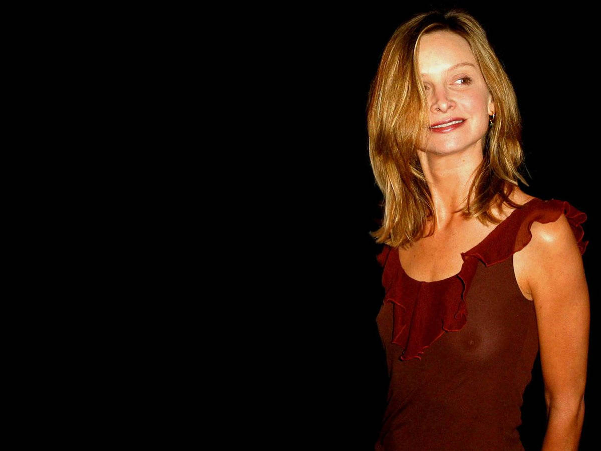 Calista Flockhart Hollywood Actress Braless Top Background