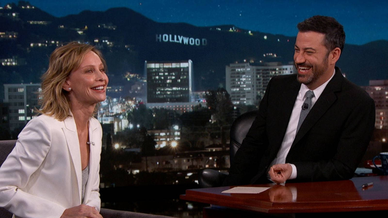 Calista Flockhart Supergirl Jimmy Kimmel Live Background