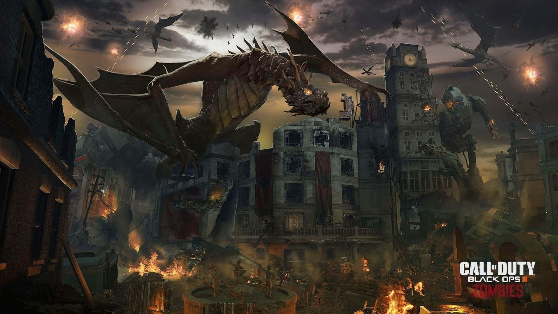 Call Of Duty Black Ops 2 Dragon Zombie Background