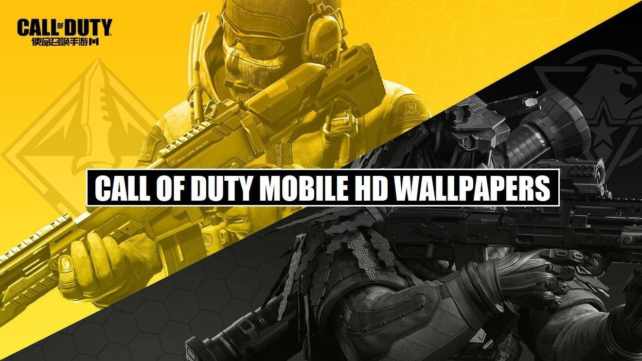 Call Of Duty Mobile Logo Yellow And Black Background