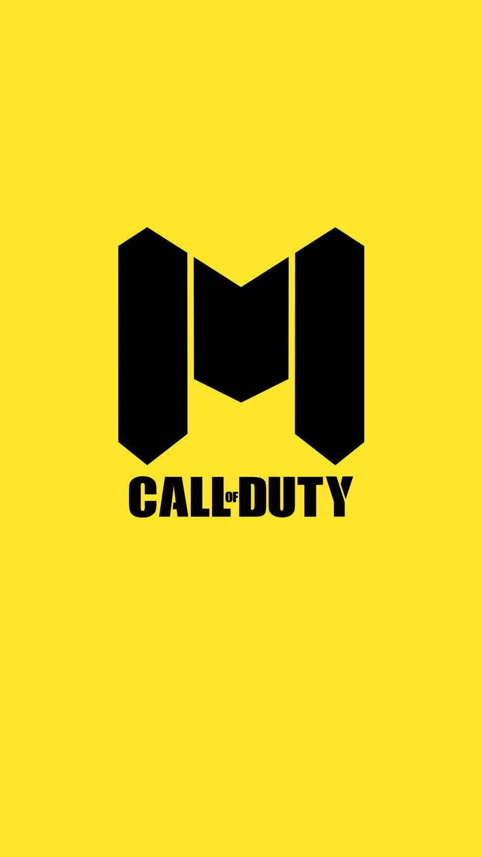 Call Of Duty Mobile Logo Yellow Background Background