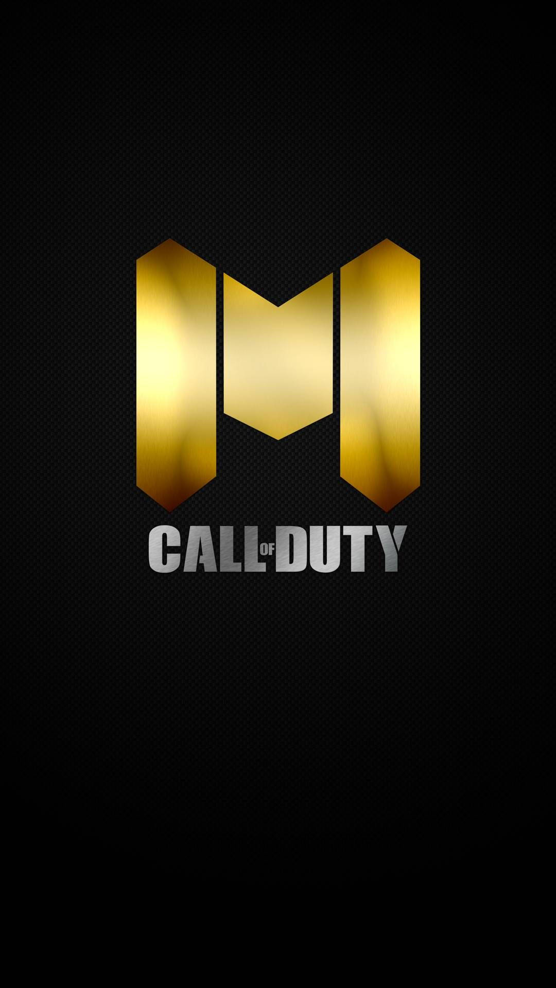 Call Of Duty Mobile Yellowish Logo Black Background Background