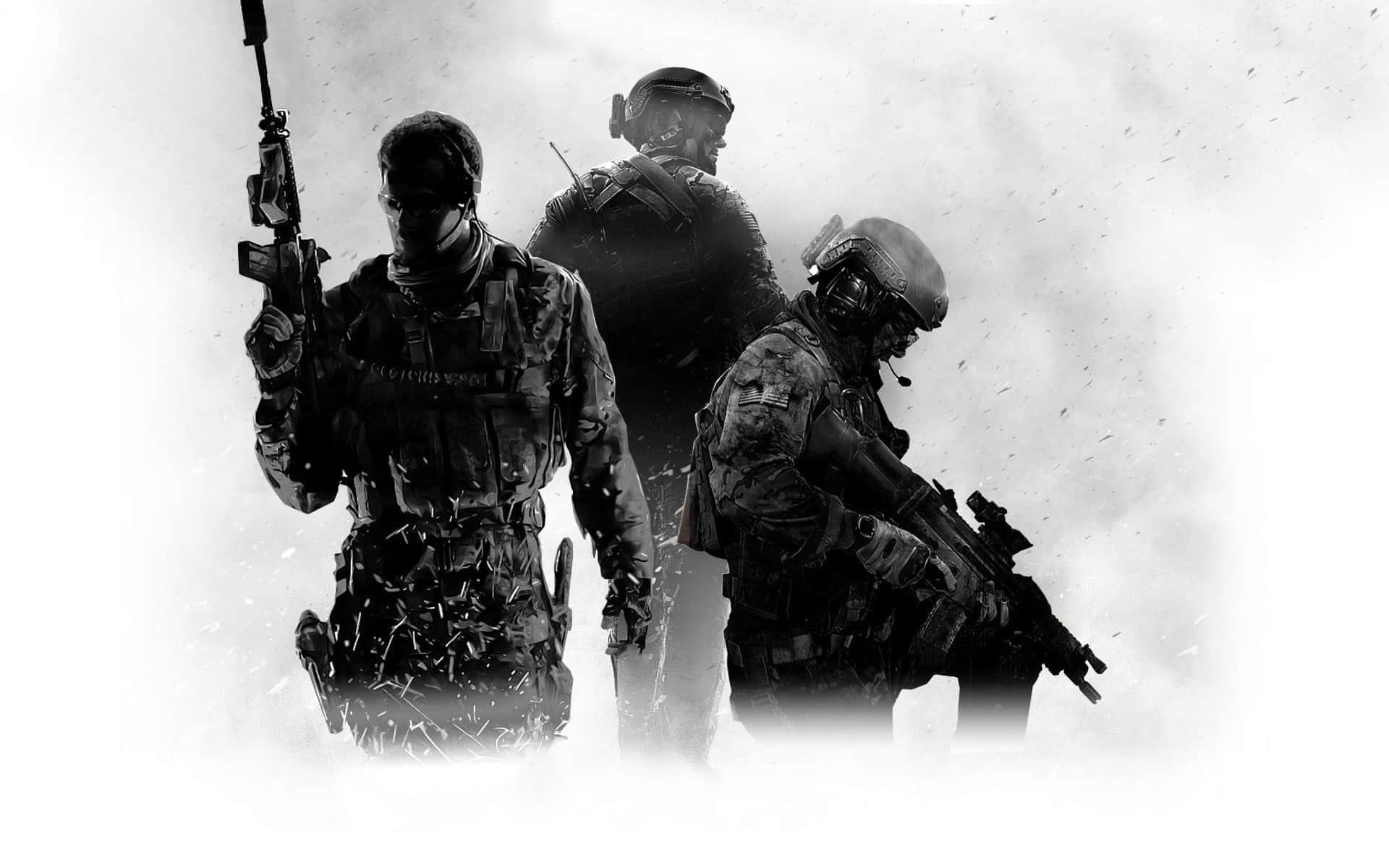 Call Of Duty Modern Warfare 3 Black And White Art