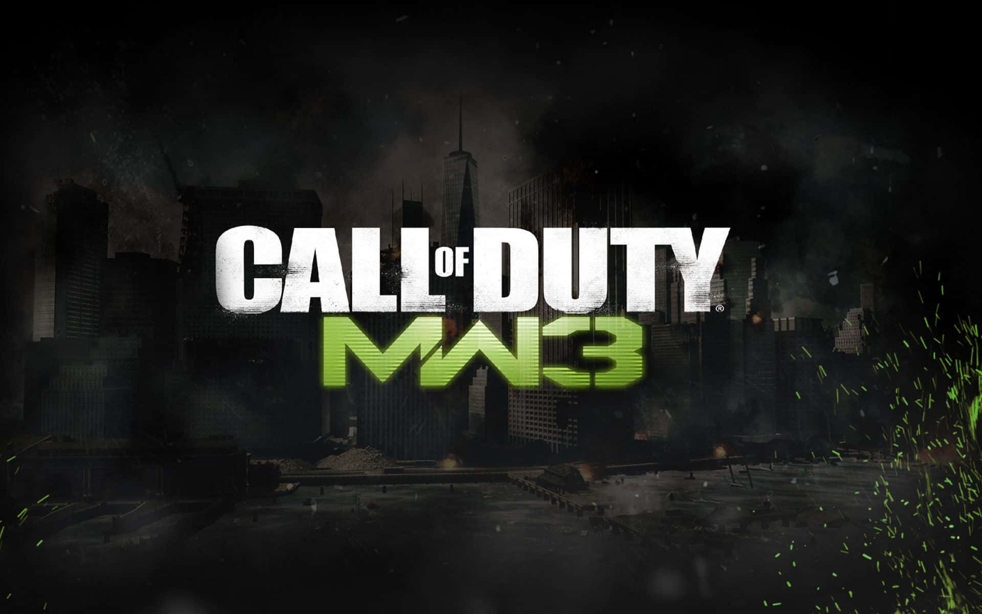 Call Of Duty Modern Warfare 3 Dark Background Logo Background