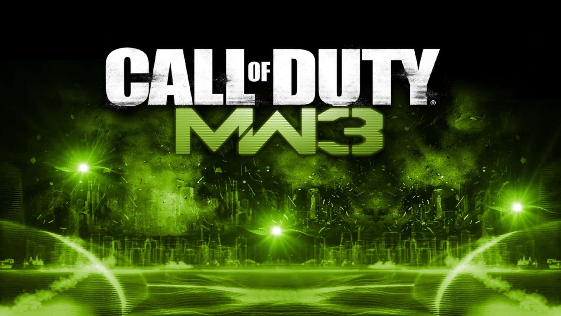 Call Of Duty Modern Warfare 3 Green Light Flares Background